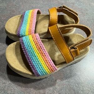 Cat & Jack Brown and Purple Sandals